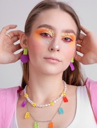 Серьги металл «Яркость» геометрия, цвет салатово-фиолетовый - Фото 5