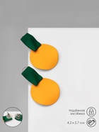 Серьги металл «Яркость» геометрия, цвет жёлто-зелёный - Фото 2