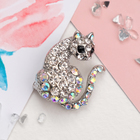 Брошь «Дикая кошка», цвет радужный в серебре - Фото 2