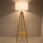 Торшер 19037/1 E27 40Вт светлое дерево-белый 44х51х123 см - фото 35369791