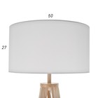 Торшер 19037/1 E27 40Вт светлое дерево-белый 44х51х123 см - фото 35369793