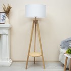 Торшер 19037/1 E27 40Вт светлое дерево-белый 44х51х123 см - фото 35369795