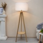 Торшер 19037/1 E27 40Вт светлое дерево-белый 44х51х123 см - фото 35369796