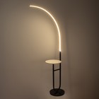 Торшер 19039/1 LED черно-белый 70х30х165 см - Фото 5