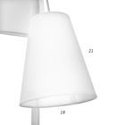 Торшер 19078/3 E27 40Вт белый 40х25х165 см - фото 808891207