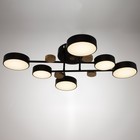 Люстра с ПДУ 2296/6BK LED 144Вт 3000-6000К черный 80х59х14 см BayerLux 7153687 - фото 14041256