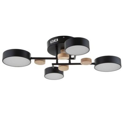 Люстра с ПДУ 2297/4BK LED 96Вт 3000-6000К черный 63х46х14 см BayerLux
