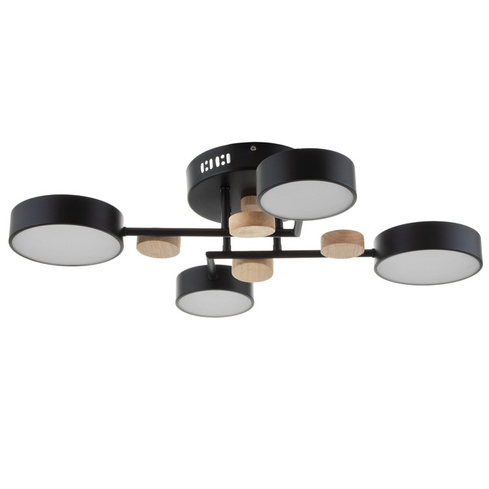 Люстра с ПДУ 2297/4BK LED 96Вт 3000-6000К черный 63х46х14 см BayerLux