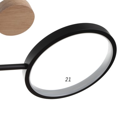 Люстра с ПДУ 2298/9BK LED 204 Вт 3000-6000К черный 120×120×15 см BayerLux