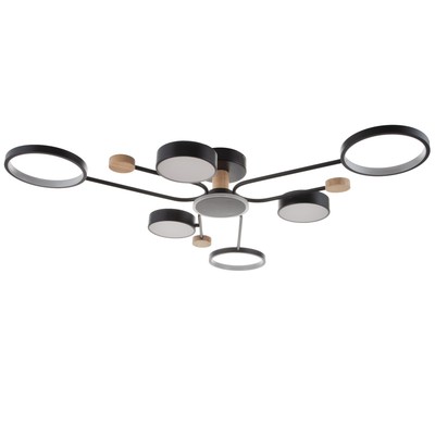 Люстра с ПДУ 2298/7BK LED 156 Вт 3000-6000К черный 105×99×15 см BayerLux