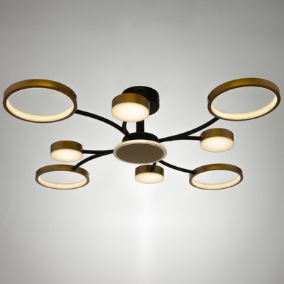 Люстра с ПДУ 2299/9GD LED 176 Вт 3000-6000К золото 88×88×18 см BayerLux