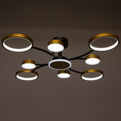 Люстра с ПДУ 2299/9GD LED 176 Вт 3000-6000К золото 88×88×18 см BayerLux