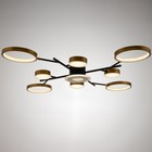 Люстра с ПДУ 2300/9GD LED 190Вт 3000-6000К золото 85х85х9 см BayerLux - Фото 2