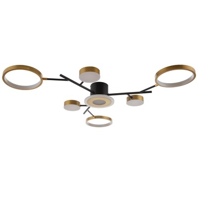 Люстра с ПДУ 2300/7GD LED 150 Вт 3000-6000К золото 75×75×9 см BayerLux