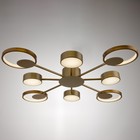 Люстра с ПДУ 2301/8GD LED 160Вт 3000-6000К золото 93х93х8 см BayerLux - фото 42621801