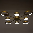 Люстра с ПДУ 2301/8GD LED 160Вт 3000-6000К золото 93х93х8 см BayerLux - фото 42621803
