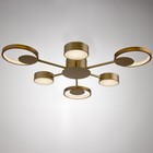 Люстра с ПДУ 2301/6GD LED 120 Вт 3000-6000К золото 75×75×8 см BayerLux - фото 35369811