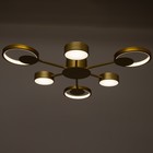 Люстра с ПДУ 2301/6GD LED 120 Вт 3000-6000К золото 75×75×8 см BayerLux - фото 35369812