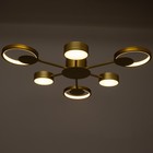 Люстра с ПДУ 2301/6GD LED 120 Вт 3000-6000К золото 75×75×8 см BayerLux - фото 35369814
