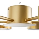 Люстра с ПДУ 2301/6GD LED 120 Вт 3000-6000К золото 75×75×8 см BayerLux - фото 35369815
