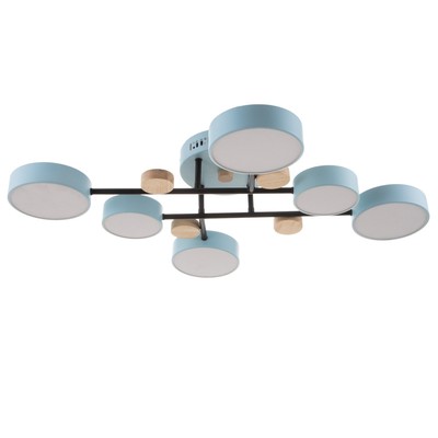 Люстра с пультом BayerLux 2296/6BL, светодиодная, 144 Вт, 3000-6000К, синяя, 80×59×14 см