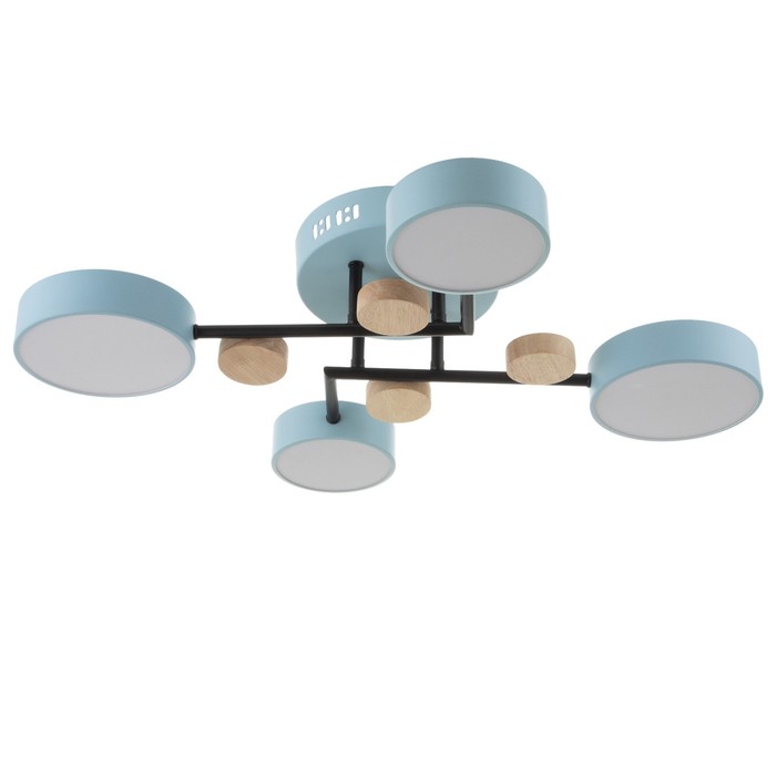 Люстра с ПДУ 2297/4BL LED 96Вт 3000-6000К синий 63х46х14 см BayerLux - Фото 1