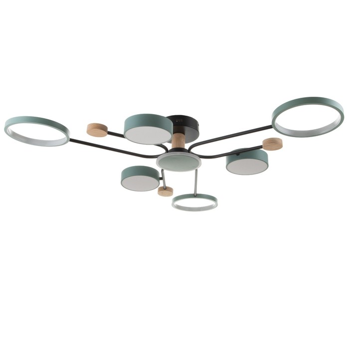 Люстра с ПДУ 2298/7GN LED 156Вт 3000-6000К зеленый 105х99х15 см BayerLux - Фото 1