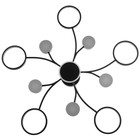 Люстра с ПДУ 2299/11BK LED 216 Вт 3000-6000К черный 97×97×18 см BayerLux - фото 3779493