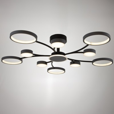 Люстра с пультом BayerLux 2299/11GR, светодиодная, 216 Вт, 3000-6000К, серая, 97×97×18 см