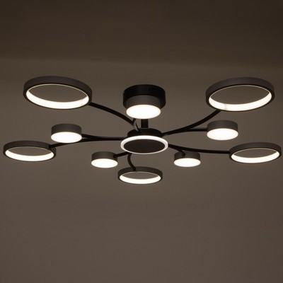 Люстра с пультом BayerLux 2299/11GR, светодиодная, 216 Вт, 3000-6000К, серая, 97×97×18 см