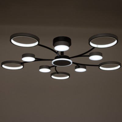 Люстра с пультом BayerLux 2299/11GR, светодиодная, 216 Вт, 3000-6000К, серая, 97×97×18 см