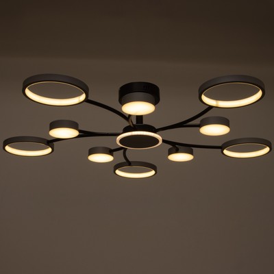 Люстра с пультом BayerLux 2299/11GR, светодиодная, 216 Вт, 3000-6000К, серая, 97×97×18 см