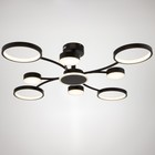 Люстра с ПДУ 2299/9BK LED 176Вт 3000-6000К черный 88х88х18 см BayerLux - фото 24578980