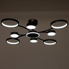 Люстра с ПДУ 2299/9BK LED 176Вт 3000-6000К черный 88х88х18 см BayerLux - фото 24578982