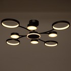 Люстра с ПДУ 2299/9BK LED 176Вт 3000-6000К черный 88х88х18 см BayerLux - фото 24578983