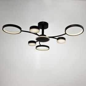 

Люстра с ПДУ 2299/7BK LED 136Вт 3000-6000К черный 77х77х18 см