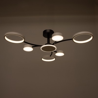 Люстра с пультом BayerLux 2299/7WT, светодиодная, 136 Вт, 3000-6000К, белая, 77×77×18 см