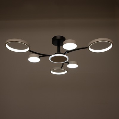 Люстра с пультом BayerLux 2299/7WT, светодиодная, 136 Вт, 3000-6000К, белая, 77×77×18 см