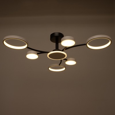 Люстра с пультом BayerLux 2299/7WT, светодиодная, 136 Вт, 3000-6000К, белая, 77×77×18 см