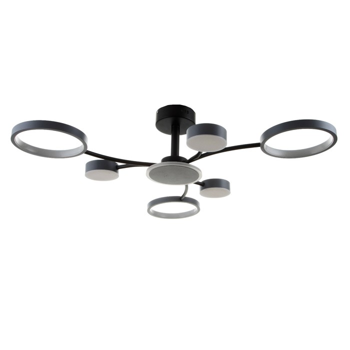 Люстра с ПДУ 2299/7GR LED 136Вт 3000-6000К серый 77х77х18 см BayerLux