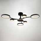 Люстра с ПДУ 2299/7GR LED 136Вт 3000-6000К серый 77х77х18 см BayerLux - Фото 2