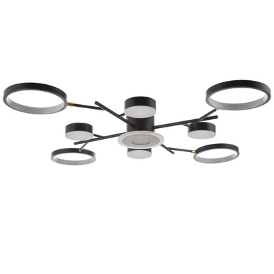 Люстра с ПДУ 2300/9BK LED 190 Вт 3000-6000К черный 85×85×9 см BayerLux