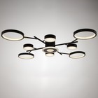 Люстра с ПДУ 2300/9BK LED 190 Вт 3000-6000К черный 85×85×9 см BayerLux - Фото 2