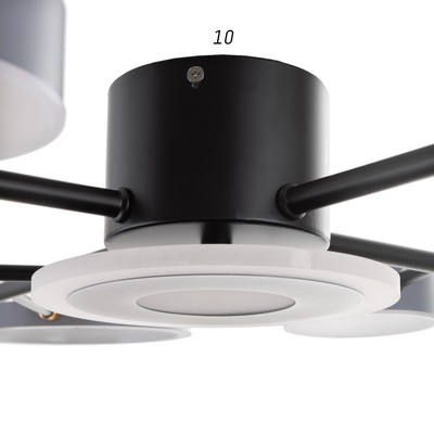 Люстра с ПДУ 2300/9BK LED 190 Вт 3000-6000К черный 85×85×9 см BayerLux