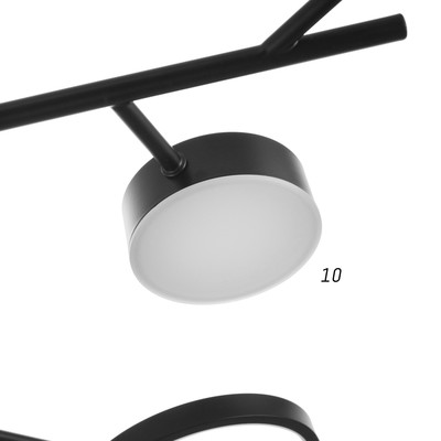 Люстра с ПДУ 2300/9BK LED 190 Вт 3000-6000К черный 85×85×9 см BayerLux