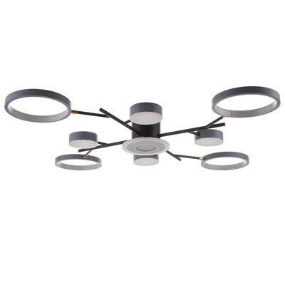 Люстра с ПДУ 2300/9GR LED 190 Вт 3000-6000К серый 85×85×9 см BayerLux