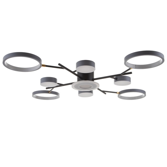 Люстра с ПДУ 2300/9GR LED 190 Вт 3000-6000К серый 85×85×9 см BayerLux