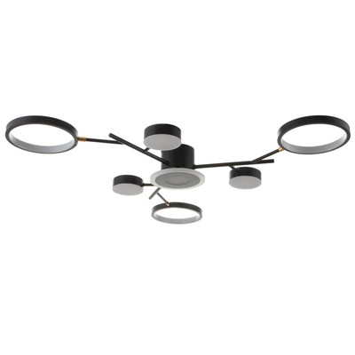 Люстра с ПДУ 2300/7BK LED 150 Вт 3000-6000К черный 75×75×9 см BayerLux