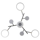 Люстра с ПДУ 2300/7WT LED 150 Вт 3000-6000К белый 75×75×9 см BayerLux - фото 42999389