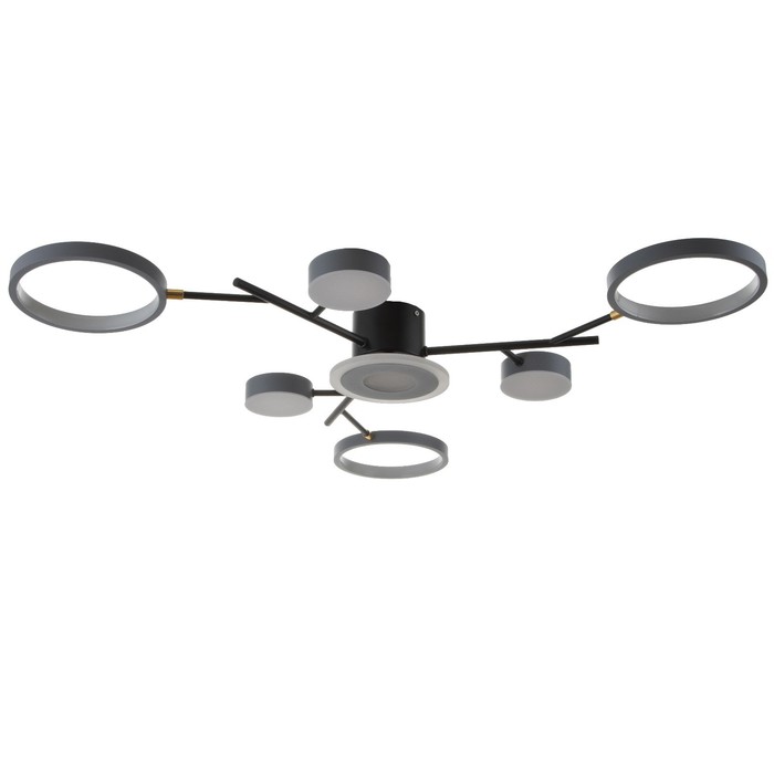 Люстра с ПДУ 2300/7GR LED 150 Вт 3000-6000К серый 75×75×9 см BayerLux